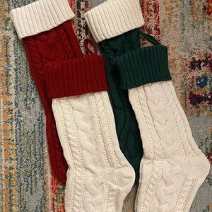 Knitted Holiday Stockings, set of 4, 18”